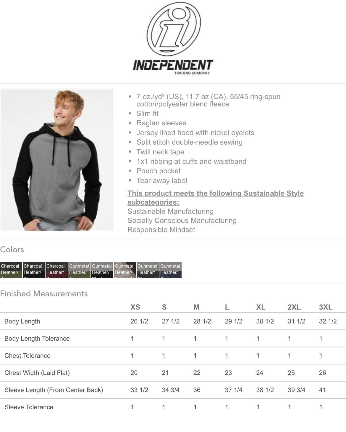 Raglan Hooded Sweatshirt