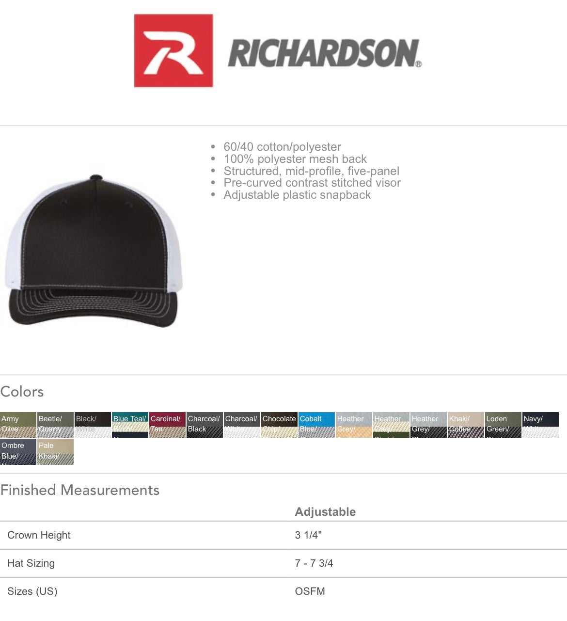 Stitch-On Leather Patch on Richardson Hat