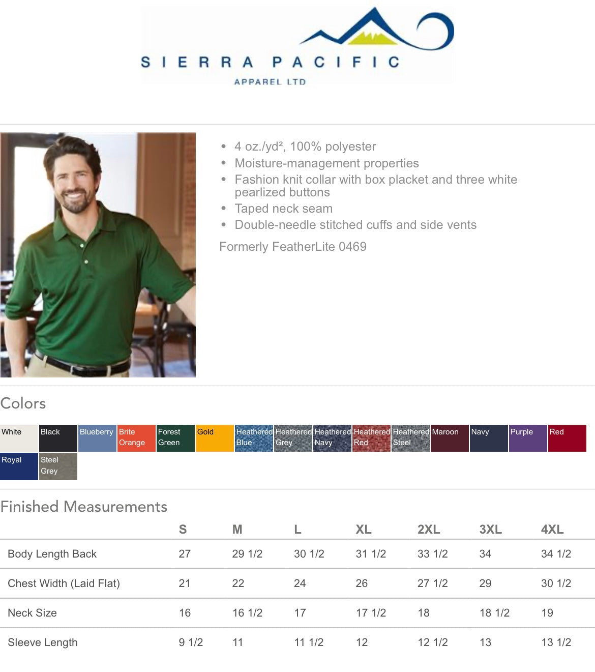 Sierra Pacific Moisture Free Mesh Polo
