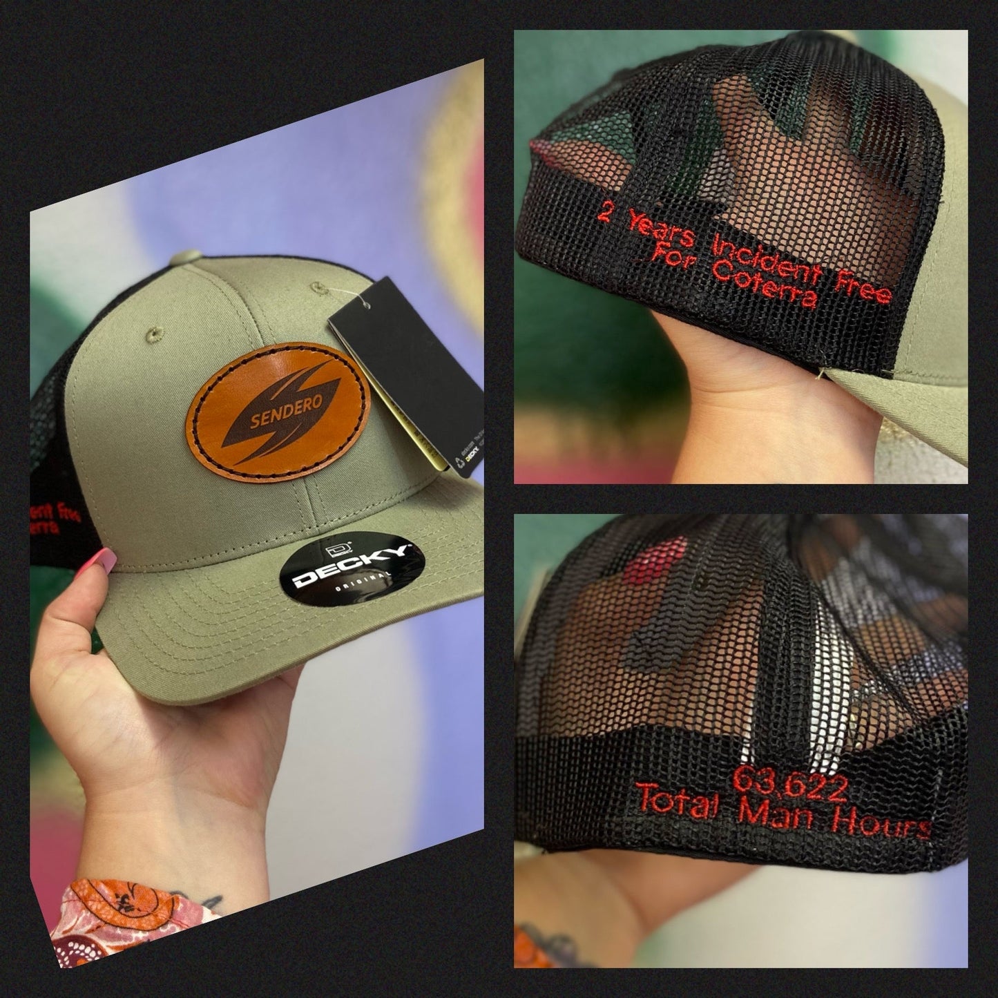 Stitch-On Leather Patch on Decky Hat